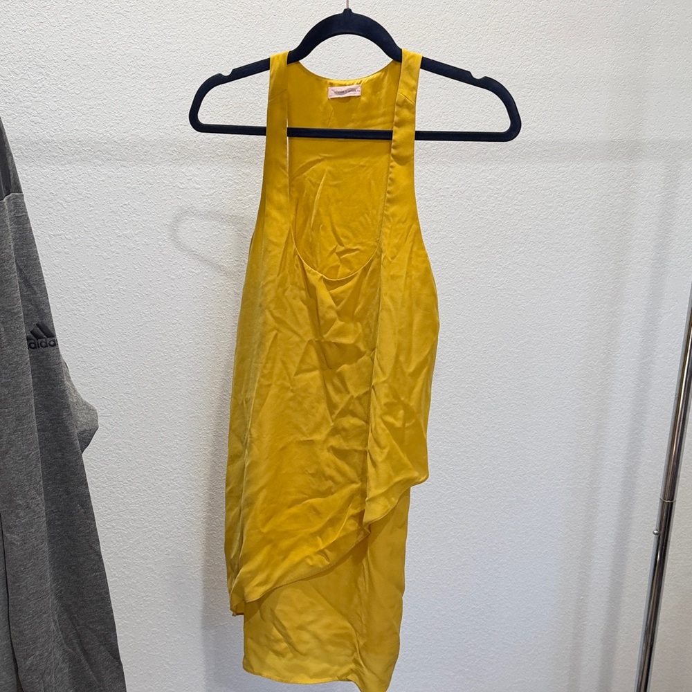 Silence + Noise Asymmetrical Yellow Dress